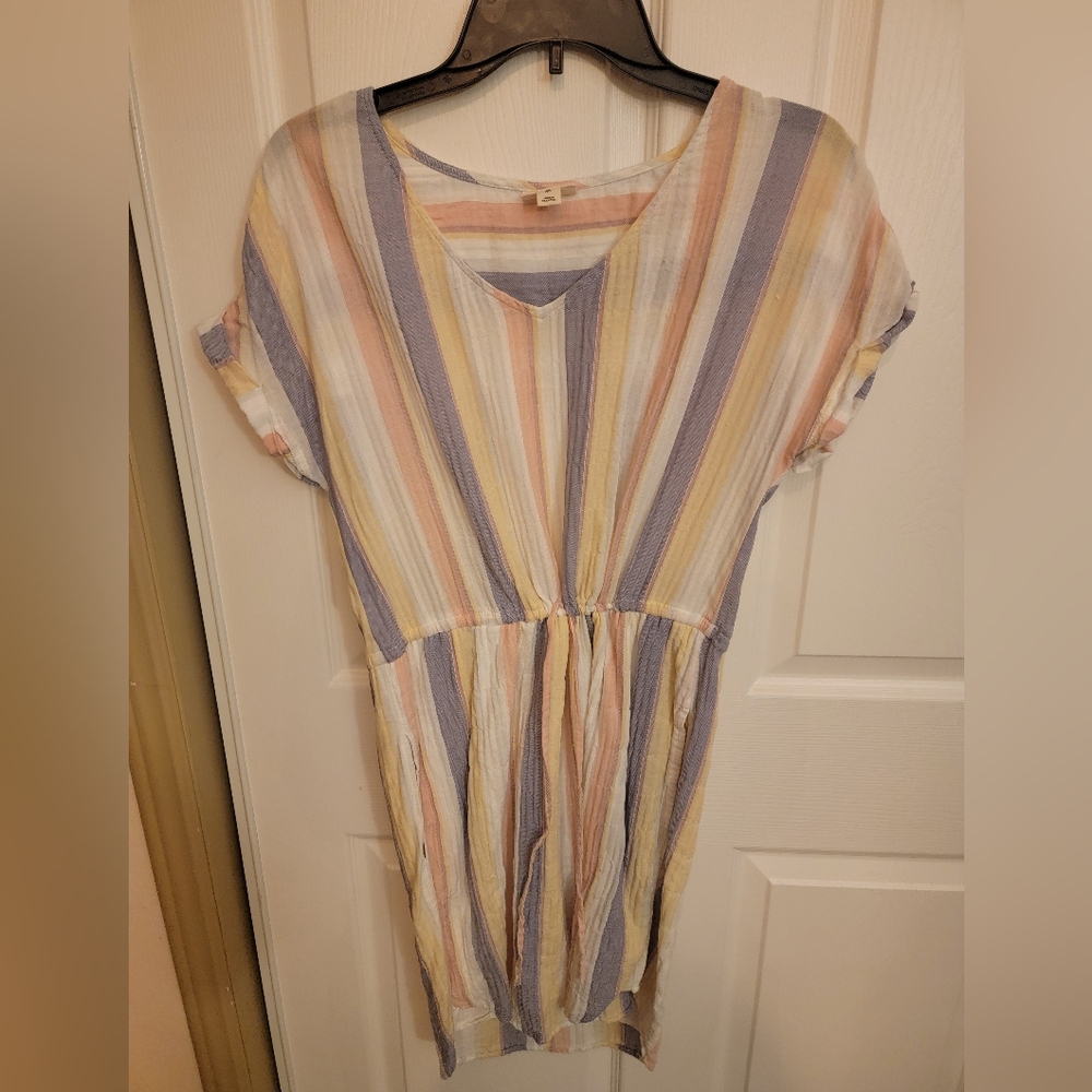 a.n.a Multicolor Striped V-Neck dress
